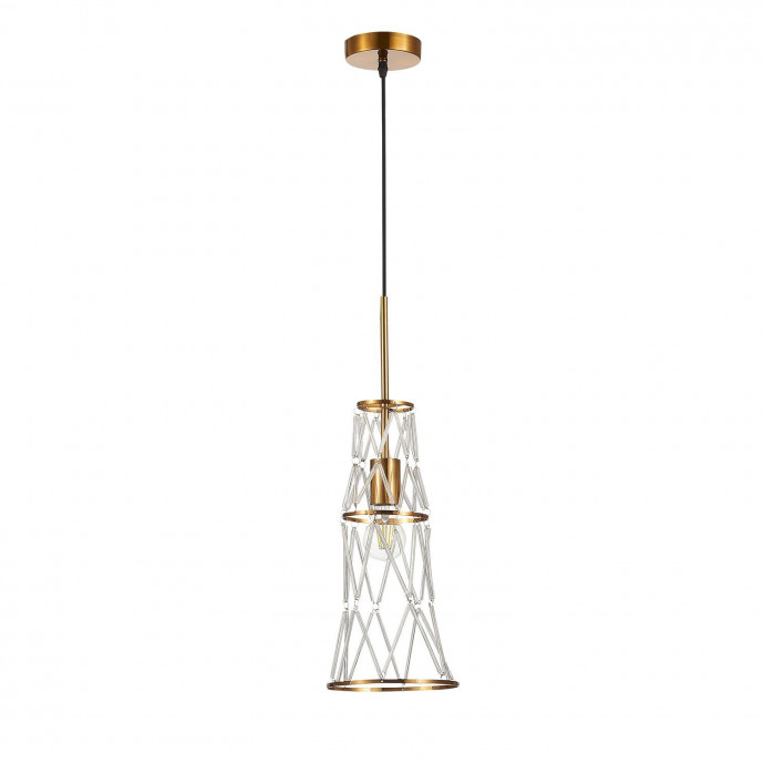 SL1016.203.01 Светильник подвесной ST-Luce Золотистый/Золотистый, Прозрачный E27 1*60W NARRIO
