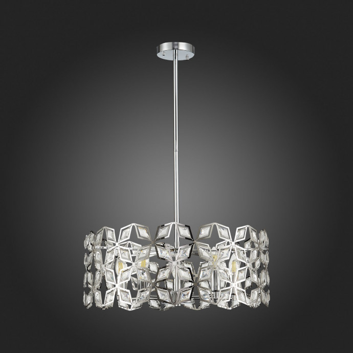 SL1104.103.05 Светильник подвесной ST-Luce хром/прозрачный E14 5*60W CASTO