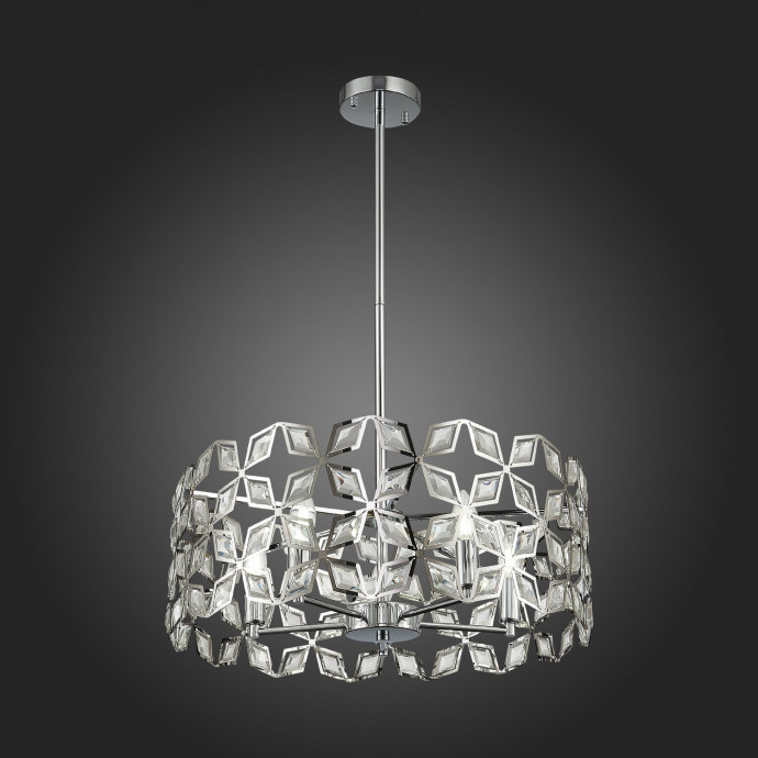 SL1104.103.05 Светильник подвесной ST-Luce хром/прозрачный E14 5*60W CASTO