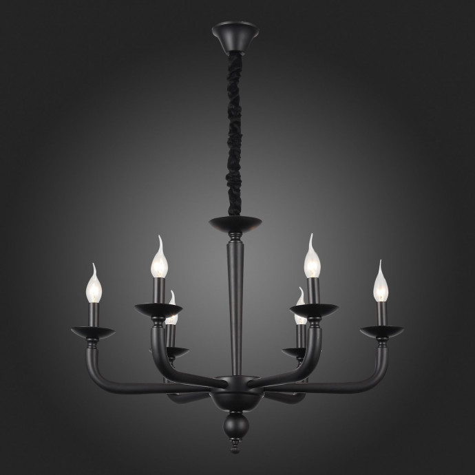 SL1114.403.06 Люстра подвесная ST-Luce Черный E14 6*40W FORTEZA