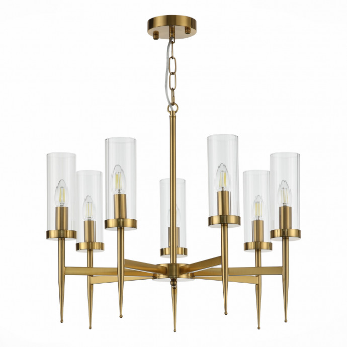 SL1159.303.07 Люстра подвесная ST-Luce Латунь/Латунь, Прозрачный E14 7*60W ACAZIO