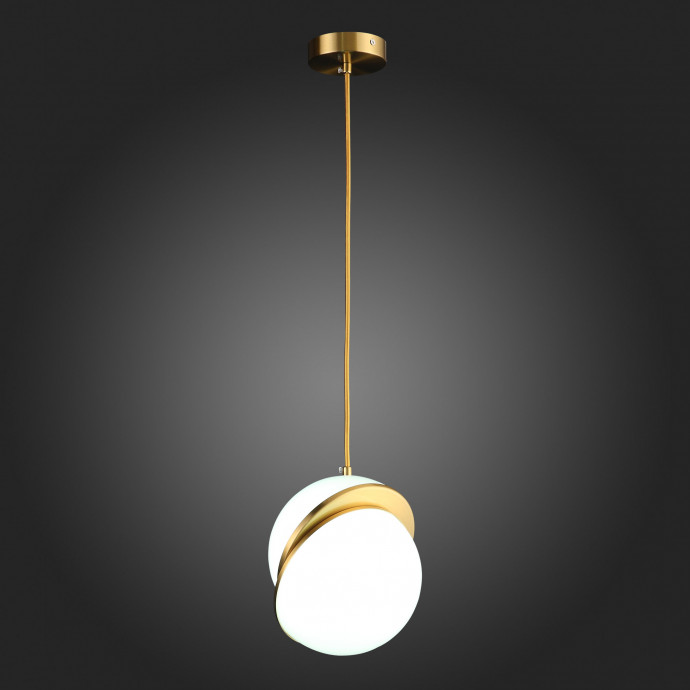 SL1164.303.01 Светильник подвесной ST-Luce Латунь/Белый E27 1*60W LAICO