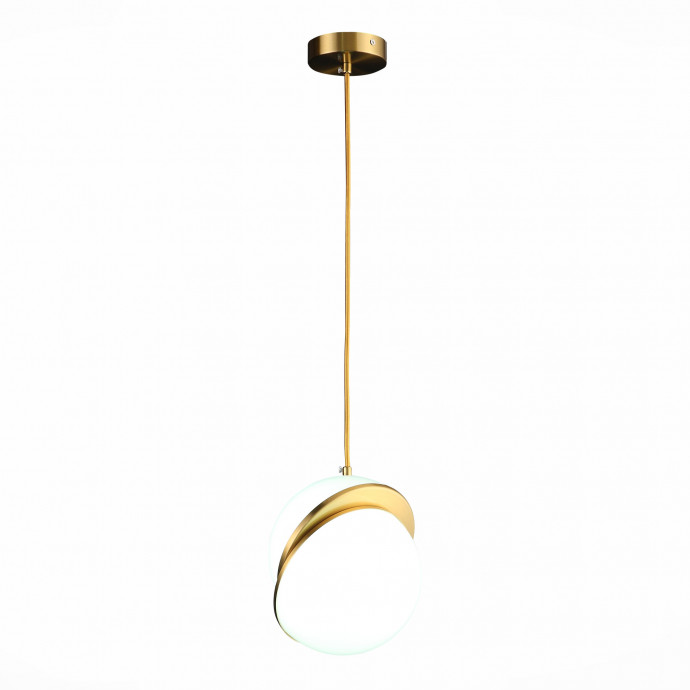 SL1164.303.01 Светильник подвесной ST-Luce Латунь/Белый E27 1*60W LAICO