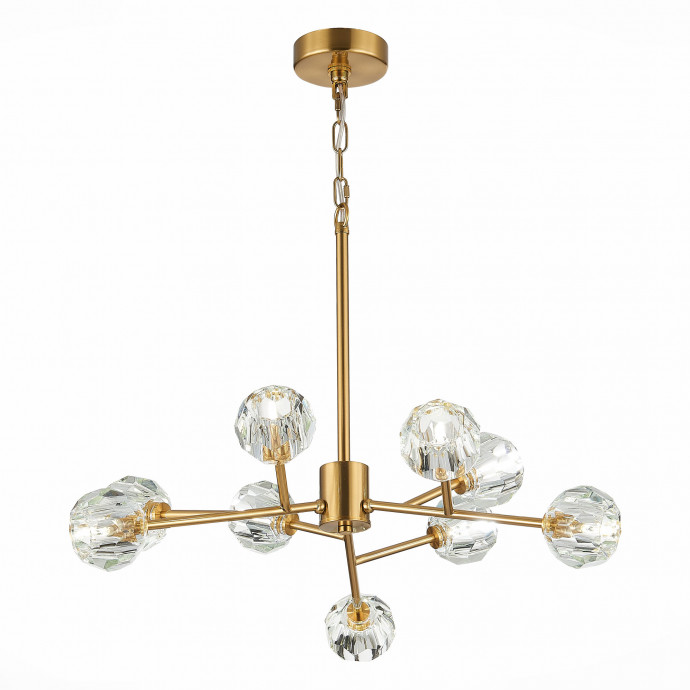 SL1166.303.09 Светильник подвесной ST-Luce Латунь/Прозрачный G9 LED 9*5W ROMANO