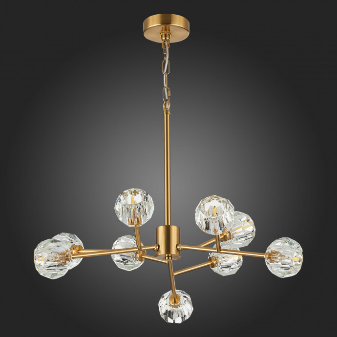 SL1166.303.09 Светильник подвесной ST-Luce Латунь/Прозрачный G9 LED 9*5W ROMANO