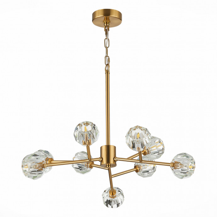 SL1166.303.09 Светильник подвесной ST-Luce Латунь/Прозрачный G9 LED 9*5W ROMANO