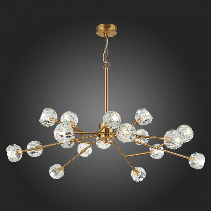 SL1166.303.18 Светильник подвесной ST-Luce Латунь/Прозрачный G9 LED 18*5W ROMANO