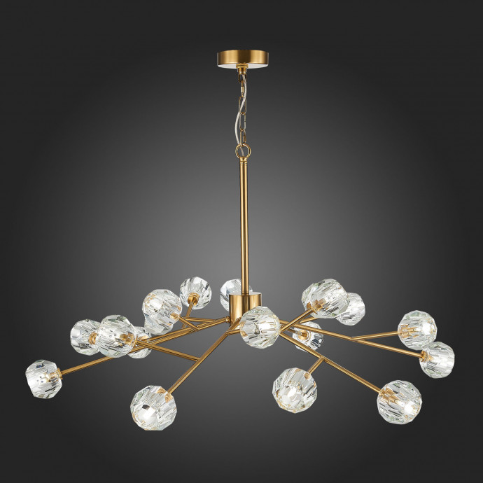 SL1166.303.18 Светильник подвесной ST-Luce Латунь/Прозрачный G9 LED 18*5W ROMANO