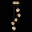 SL1175.303.05 Светильник подвесной ST-Luce Латунь/Янтарный E14 5*40W PORTICI
