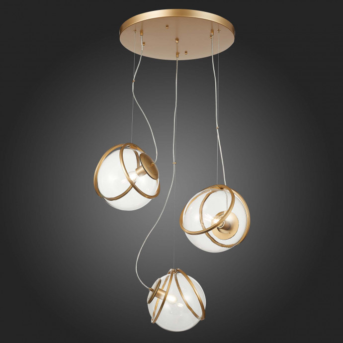 SL1181.313.03 Светильник подвесной ST-Luce Латунь/Латунь, Прозрачный E27 3*40W ACERRA