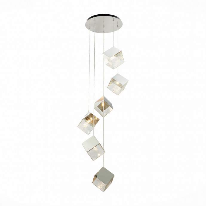 SL1182.103.06 Светильник подвесной ST-Luce Хром/Прозрачный, Хром G9 6*5W RIELLO