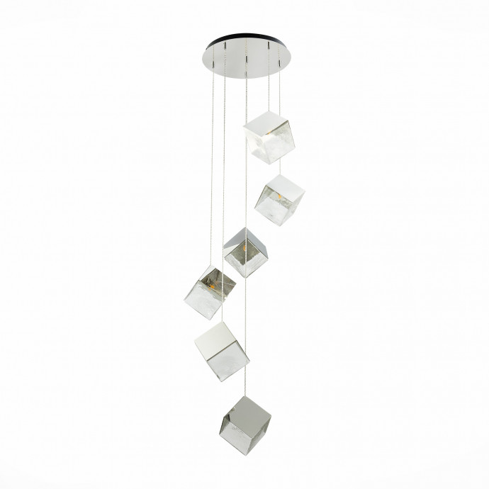 SL1182.103.06 Светильник подвесной ST-Luce Хром/Прозрачный, Хром G9 6*5W RIELLO