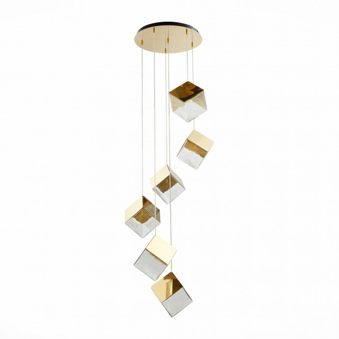 SL1182.203.06 Светильник подвесной ST-Luce Золотистый/Прозрачный, Золотистый G9 6*5W RIELLO