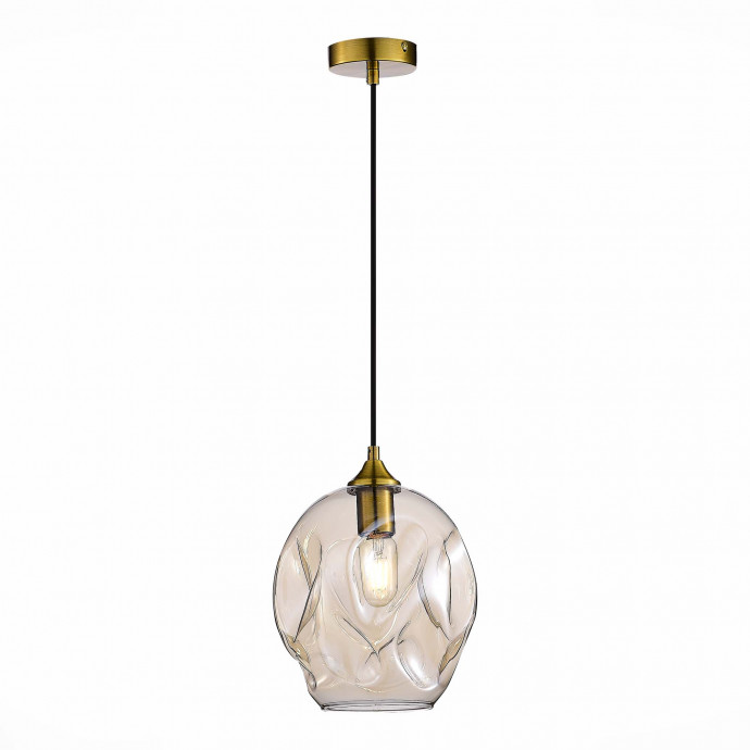 SL1188.313.01 Подвес ST-Luce Латунь/Коньячный E27 1*60W IDESIA