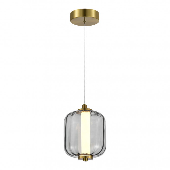 SL1193.313.01 Подвес ST-Luce Латунь/Дымчатый LED 1*10,8W 3000K SUMMER
