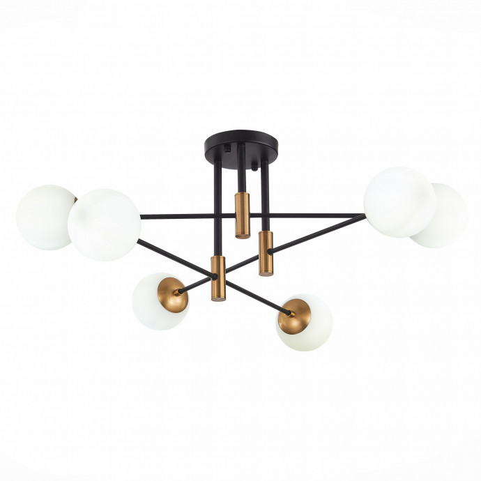 SL1203.402.06 Люстра потолочная ST-Luce Бронза,Черный/Белый E27 6*40W LIMANO