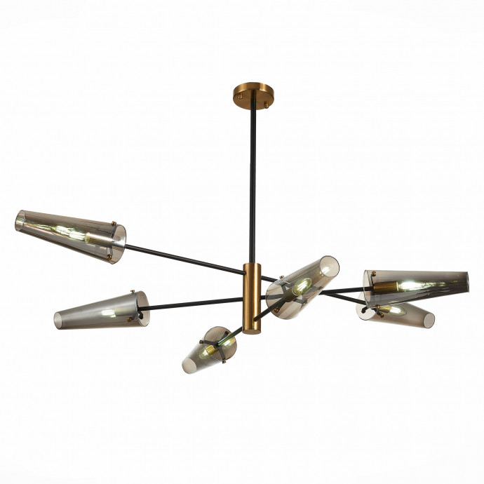 SL1209.302.06 Светильник потолочный ST-Luce Бронза,Черный/Дымчатый E14 6*40W MORAVE