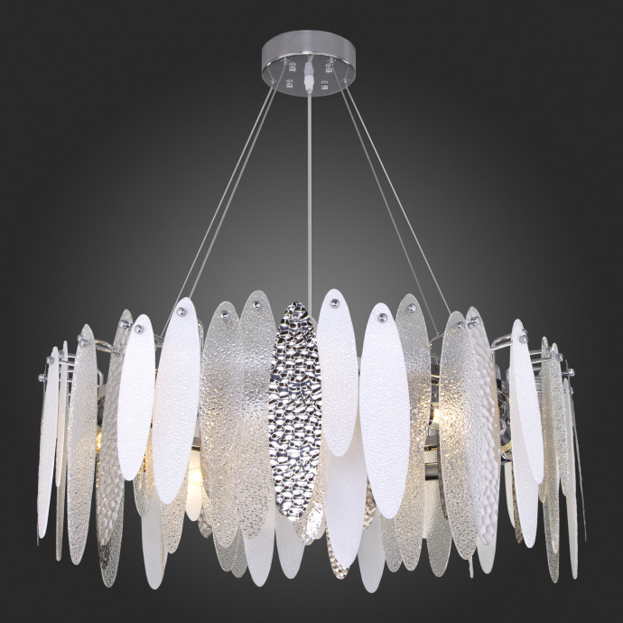 SL1224.103.10 Люстра подвесная ST-Luce Хром/Прозрачный, Белый E14 10*60W LASTRA