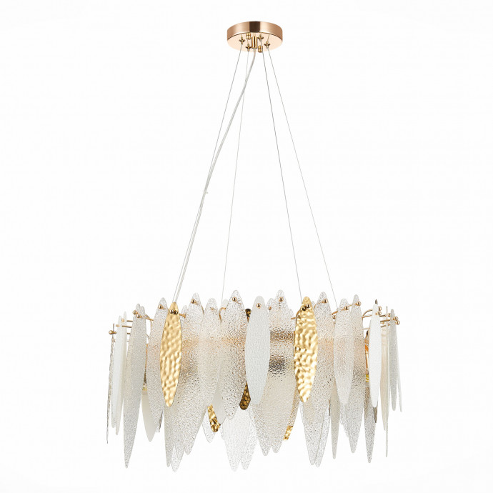 SL1224.203.08 Люстра подвесная ST-Luce Золотистый/Прозрачный, Белый E14 8*60W LASTRA