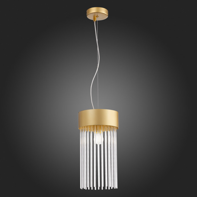 SL1225.203.01 Светильник подвесной ST-Luce Золотистый/Золотистый, Прозрачный E27 1*60W CONTATTO