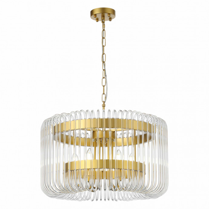 SL1228.203.06 Люстра подвесная ST-Luce Золотистый/Прозрачный E14 6*40W GROSSETO