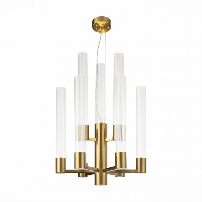 SL1229.303.09 Люстра подвесная ST-Luce Латунь/Прозрачный GU10 9*5W TERNI