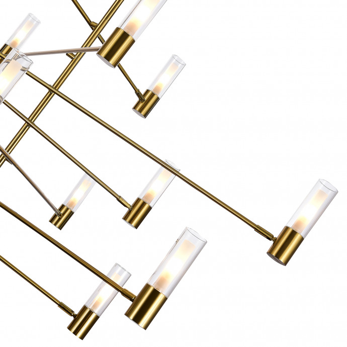 SL1239.303.14 Люстра потолочная ST-Luce Латунь/Белый, Прозрачный G9 14*5W 4000K VITRA