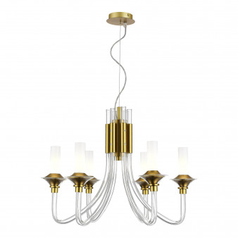 SL1241.203.06 Люстра подвесная ST-Luce Золотистый/Белый E14 6*40W VETRANO