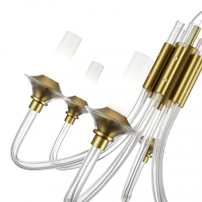 SL1241.203.06 Люстра подвесная ST-Luce Золотистый/Белый E14 6*40W VETRANO