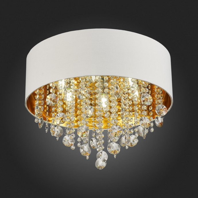SL1350.502.06 Светильник потолочный ST-Luce Хром/Белый, Золотистый, Прозрачный E14 6*40W LACCHIA