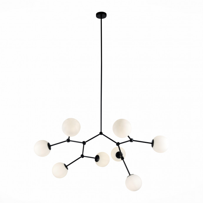 SL1506.403.08 Люстра подвесная ST-Luce Черный/Белый E14 8*40W CHIETI