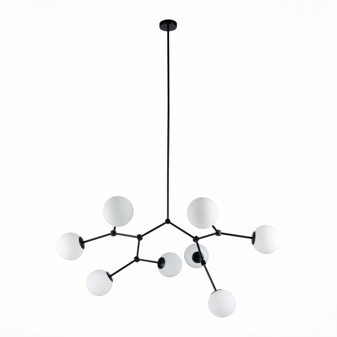 SL1506.403.08 Люстра подвесная ST-Luce Черный/Белый E14 8*40W CHIETI