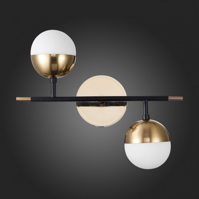 SL1507.421.02 Бра ST-Luce Черный/Белый, Золотистый G9 2*5W 4000K ALBERO