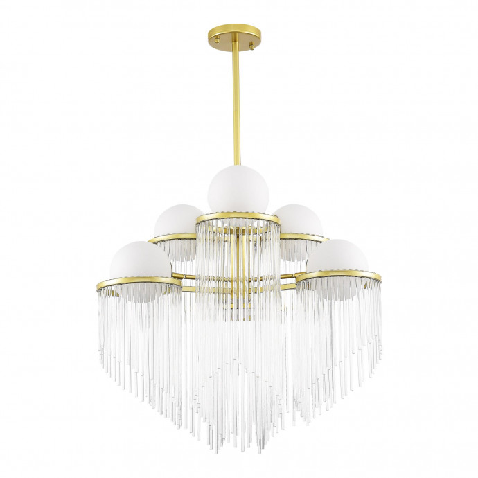 SL1511.203.06 Люстра подвесная ST-Luce Золотистый/Белый E27 6*60W ALLEGRO