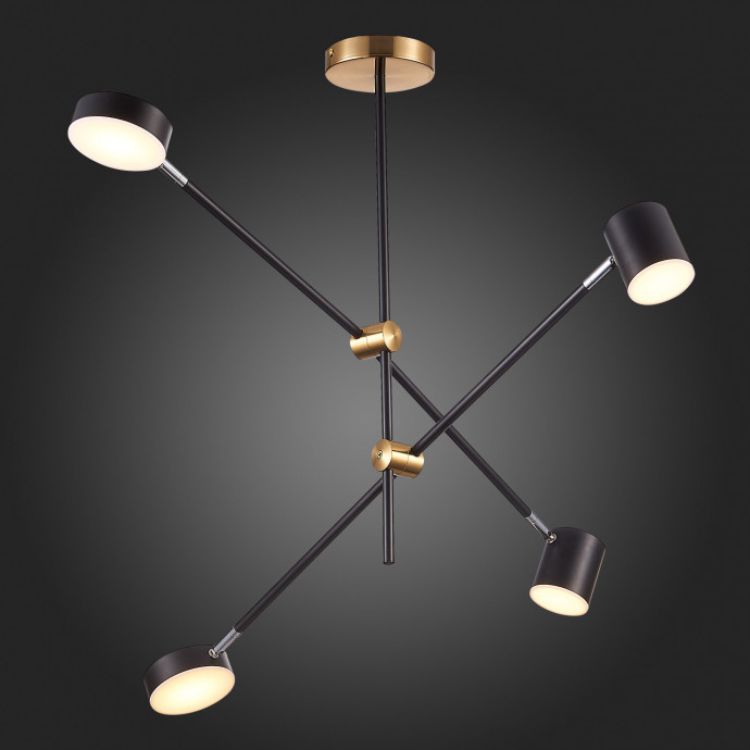 SL1604.432.04 Светильник потолочный ST-Luce Черный, Латунь/Черный LED 4*5W 3000K RODRIGO