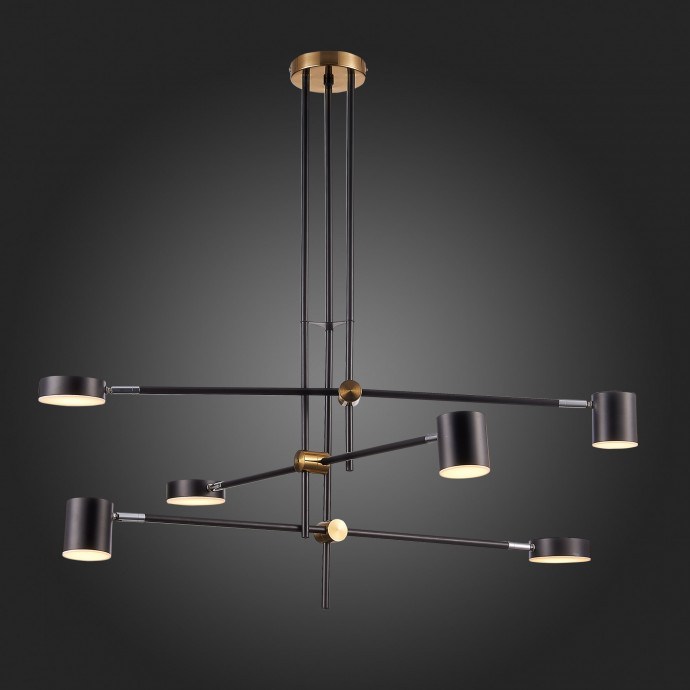 SL1604.432.06 Светильник потолочный ST-Luce Черный, Латунь/Черный LED 6*5W 3000K RODRIGO