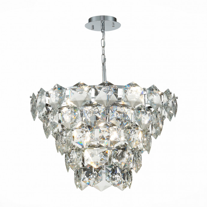 SL1631.103.09 Люстра подвесная ST-Luce Хром/Прозрачный E14 9*40W VITERBO