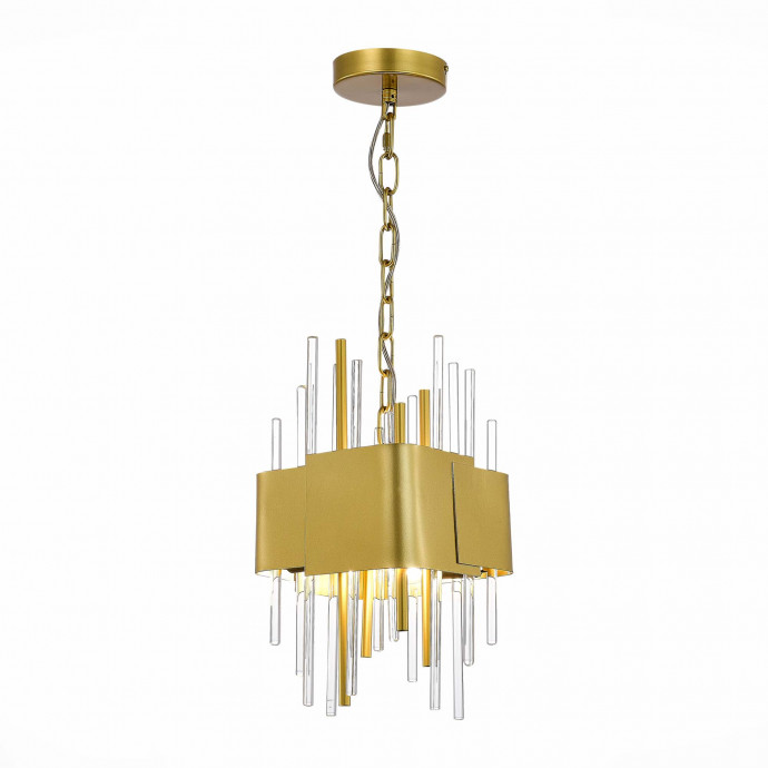 SL1633.203.04 Люстра подвесная ST-Luce Матовое золото/Матовое золото,Прозрачный E14 4*40W OLVERA