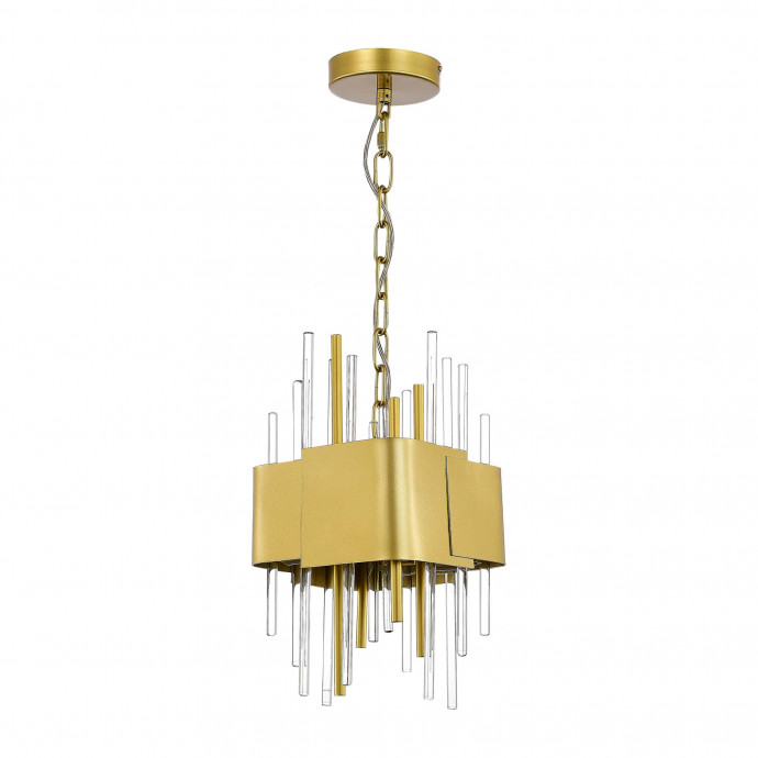 SL1633.203.04 Люстра подвесная ST-Luce Матовое золото/Матовое золото,Прозрачный E14 4*40W OLVERA