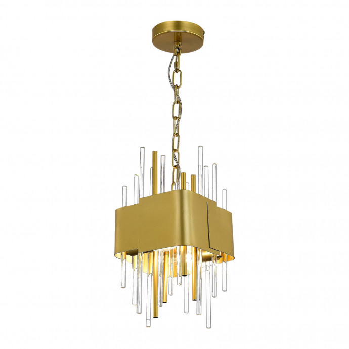 SL1633.203.04 Люстра подвесная ST-Luce Матовое золото/Матовое золото,Прозрачный E14 4*40W OLVERA