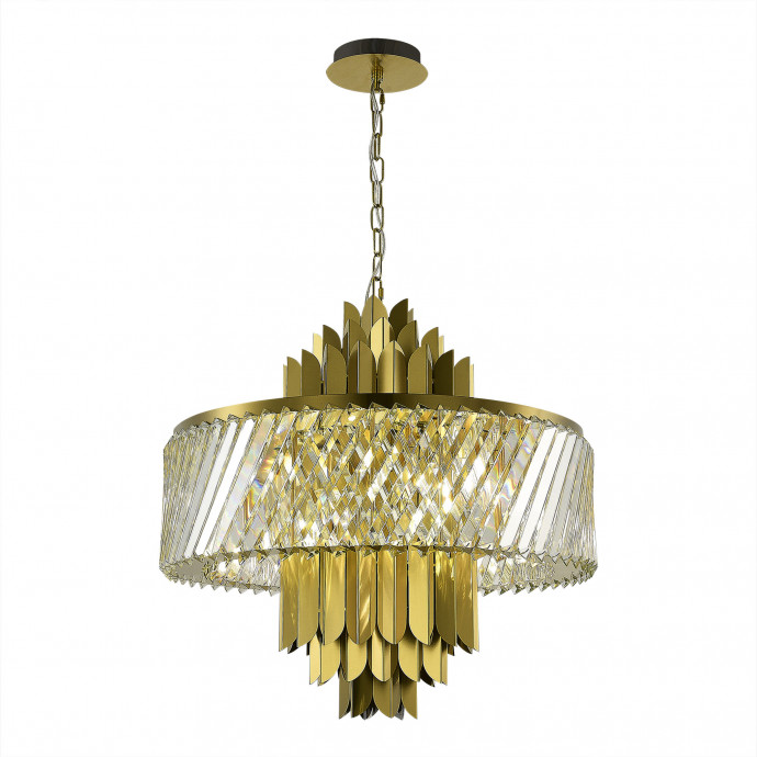 SL1635.303.09 Люстра подвесная ST-Luce Латунь/Прозрачный E14 9*40W NARI