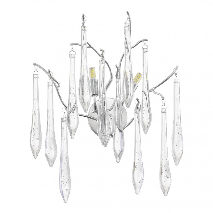 SL1660.101.02 Светильник настенный ST-Luce Хром/Хром, Прозрачный G9 2*5W 4000K TEARDROPS