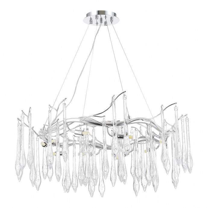 SL1660.103.10 Светильник подвесной ST-Luce Хром/Хром, Прозрачный G9 10*5W 4000K TEARDROPS