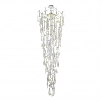 SL1660.103.25 Светильник подвесной ST-Luce Хром/Хром, Прозрачный G9 25*5W 4000K TEARDROPS