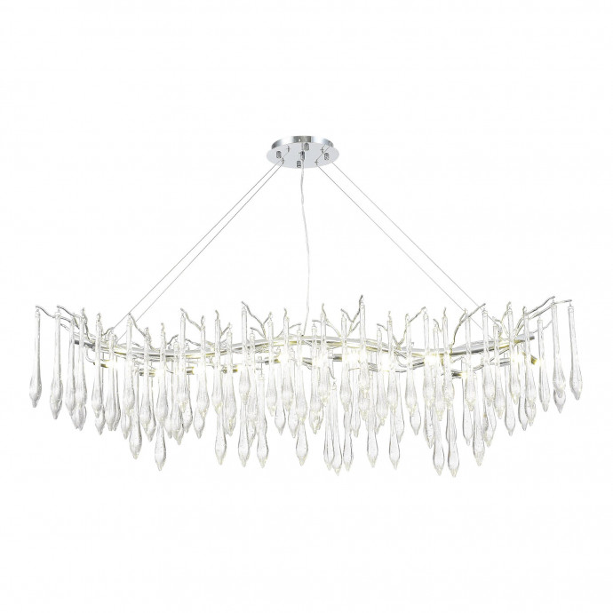 SL1660.113.12 Светильник подвесной ST-Luce Хром/Хром, Прозрачный G9 12*5W 4000K TEARDROPS
