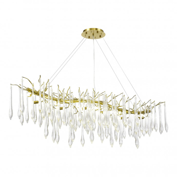 SL1660.213.12 Светильник подвесной ST-Luce Шампань/Шампань, Прозрачный G9 12*5W 4000K TEARDROPS