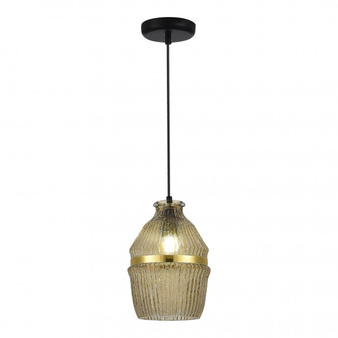 SL1661.403.01 Светильник подвесной ST-Luce Черный/Янтарный E27 1*40W COCOON