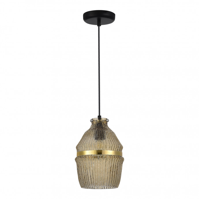 SL1661.403.01 Светильник подвесной ST-Luce Черный/Янтарный E27 1*40W COCOON