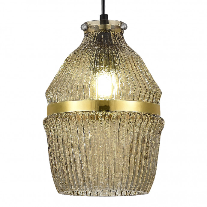 SL1661.403.01 Светильник подвесной ST-Luce Черный/Янтарный E27 1*40W COCOON