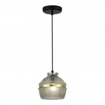 SL1661.413.01 Светильник подвесной ST-Luce Черный/Дымчатый E27 1*40W COCOON